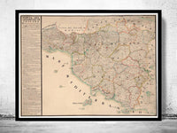 Old Map of Tuscany Toscana Italy 1780 Vintage Map | Vintage Poster Wall Art Print | Wall Map Print | Old Map Print | Map Gift