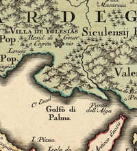 Old Map of Sardinia Sardegna 1720 Vintage Map | Vintage Poster Wall Art Print | Wall Map Print | Old Map Print | Map Gift