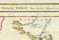 Old Map of Tibet 1747 Vintage Map of Tibet | Vintage Poster Wall Art Print | Wall Map Print | Old Map Print | Map Gift