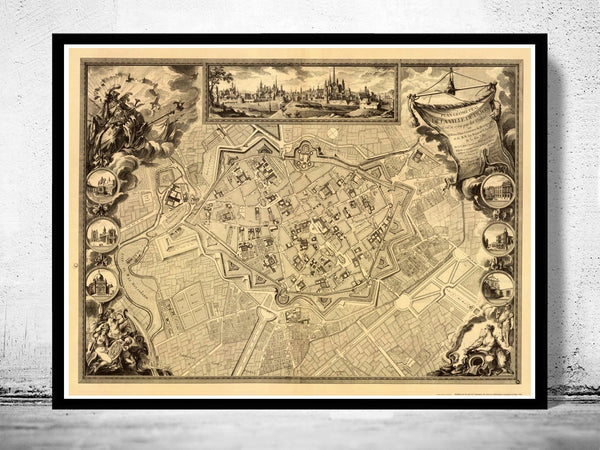 Old Map of Dijon 1759 Vintage Map | Vintage Poster Wall Art Print | Wall Map Print | Old Map Print | Map Gift | Anniversary gift