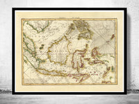 Old Map of Indonesia 1771 | Vintage Poster Wall Art Print | Wall Map Print | Old Map Print | Map Gift | Anniversary gift