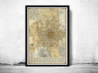 Old Map of Atlanta City Vintage Map | Vintage Poster Wall Art Print | Wall Map Print | Old Map Print | Map Gift | Anniversary gift