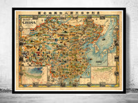 Old Map of China 1931 Vintage Map | Vintage Poster Wall Art Print | Wall Map Print | Old Map Print | Map Gift | Anniversary gift