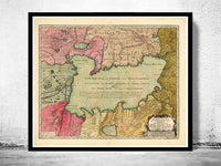 Old Map of Caspian Sea 1750 | Vintage Poster Wall Art Print | Wall Map Print | Old Map Print | Map Gift | Anniversary gift