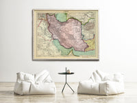Old Map of Iran 1931 Vintage Map | Vintage Map Wall Art Print