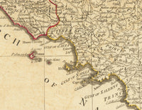 Old Map of Italy 1794 Vintage Map of Italy | Vintage Map Wall Art Print