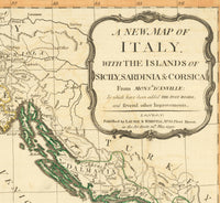 Old Map of Italy 1794 Vintage Map of Italy | Vintage Map Wall Art Print