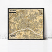 Old Map of Koln Germany 1930 Vintage Map | Vintage Map Wall Art Print