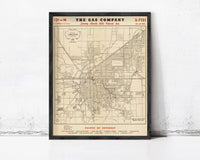 Old Map of Lincoln Nebraska 1929 Vintage Map Wall Map Print