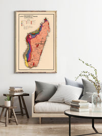 Old Map of Madagascar 1929 Vintage Map | Vintage Map Wall Art Print