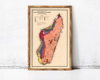 Old Map of Madagascar 1929 Vintage Map | Vintage Map Wall Art Print