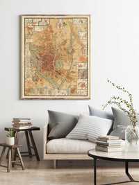 Old Map of Madrid 1902 Spain Madrid Vintage Map | Vintage Map Wall Art Print