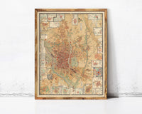Old Map of Madrid 1902 Spain Madrid Vintage Map | Vintage Map Wall Art Print