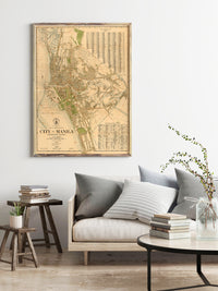 Old Map of Manila, Philippines 1920  | Vintage Poster Wall Art Print |