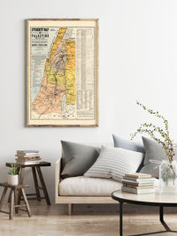 Old Map of Palestine Jesus 1905 Religious Vintage Map of Palestine | Vintage Map Wall Art Print
