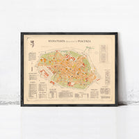 Old Map of Piacenza 1882 Vintage Map Piacenza | Vintage Map Wall Art Print