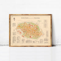 Old Map of Piacenza 1882 Vintage Map Piacenza | Vintage Map Wall Art Print