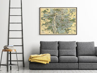 Old Map of Prague 1900 Czech Republic | Vintage Map Wall Art Print