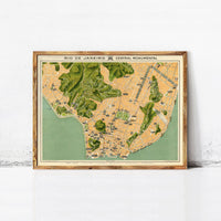 Old Map of Rio de Janeiro Brazil 1914 Vintage Map | Wall Map Print