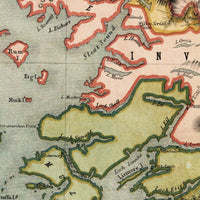 Old Map of Scotland 1852 Vintage Map of Scotland | Wall Map Print