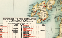 Scotland Whiskey Map 1902 The distillery map of Scotland | Vintage Map | Vintage Map Wall Art Print |