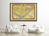 Old Map of Seville Sevilla Spain 1950 Vintage Map | Vintage Map Wall Art Print