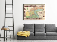 Old Map of Shanghai 1908 China Vintage Map | Vintage Map Wall Art Print