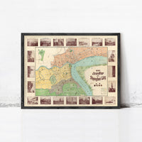 Old Map of Shanghai 1908 China Vintage Map | Vintage Map Wall Art Print