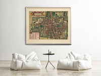 Old Map of The Hague Den Haag 1695 Antique Vintage Map  | Vintage Map Wall Art Print