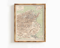 Old Map of Tunisie Tunisia 1912 Vintage Map | Vintage Map Wall Art Print