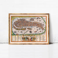 Old Map of Venice 1756 Venetia Vintage Map | Vintage Map Wall Art Print