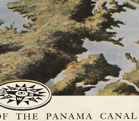 Vintage Map of Panama Canal Zone 1912  | Vintage Poster Wall Art Print |