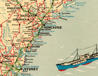 Old map of New South Wales Australia