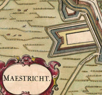 Old Map of Maastricht Netherlands 1657  | Vintage Poster Wall Art Print |