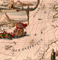 Superb Map of Mediterranean Sea 1693  | Vintage Poster Wall Art Print |