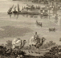 Old Constantinople Istanbul Panoramic View 1811  | Vintage Poster Wall Art Print |