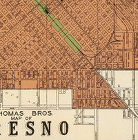 Old Map of Fresno California 1920 Vintage Map | Vintage Poster Wall Art Print |