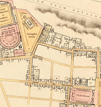 Old Map of Pompeii 1832 Antique Vintage Italy