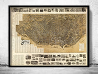 Old Map of Buffalo New York 1902  | Vintage Poster Wall Art Print |