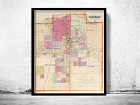 Old map of Carthage Missouri 1895 Vintage Map | Vintage Poster Wall Art Print |