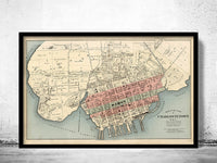 Old Map of Charlottetown Canada 1880 Vintage Map | Vintage Poster Wall Art Print |