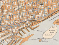 Old Map of Montreal Canada 1915  | Vintage Poster Wall Art Print |