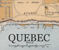 Old Map of Quebec City Canada 1915  | Vintage Poster Wall Art Print |