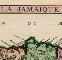 Vintage Old Map of Jamaica 1705 Antique map of Jamaica  | Vintage Poster Wall Art Print |