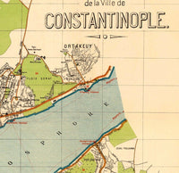 Old Map of Istanbul 1922 Constantinople Turkey  | Vintage Poster Wall Art Print |