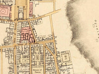 Old Map of Pompeii 1832 Antique Vintage Italy