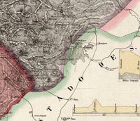 Old Map of Guatemala 1859  | Vintage Poster Wall Art Print |