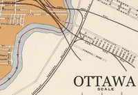 Old Map of Ottawa Canada 1915  | Vintage Poster Wall Art Print |