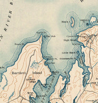 Old Map of Mount Desert Island Maine 1896 Vintage Map  | Vintage Poster Wall Art Print |