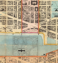 Old Map Washington DC City Plan 1857  | Vintage Poster Wall Art Print |